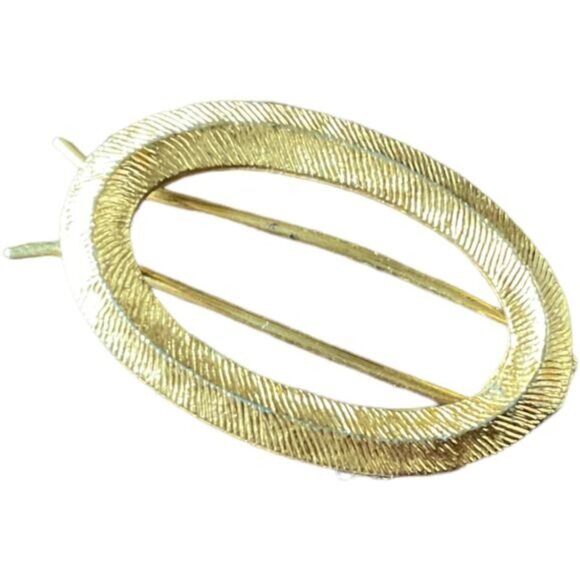 Vintage Gold Tone Hair Clip Barrette Hair jewelry - Picture 2 of 9